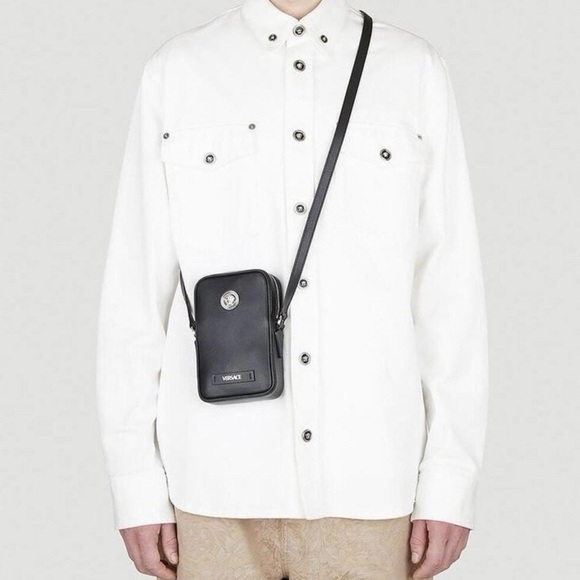 Versace Leather Medusa Crossbody Bag - Picture 8 of 10